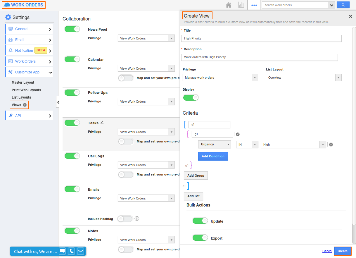 Custom Views in Work Orders Custom Views in Work Orders